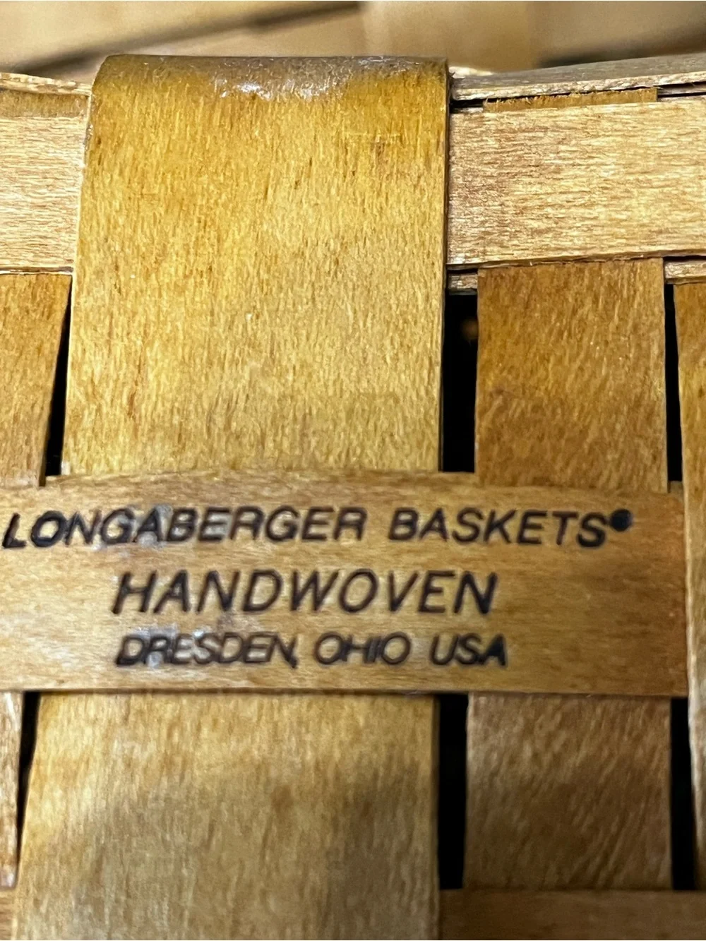 Longaberger Natural Tan Woven Basket Trio with Leather Handles